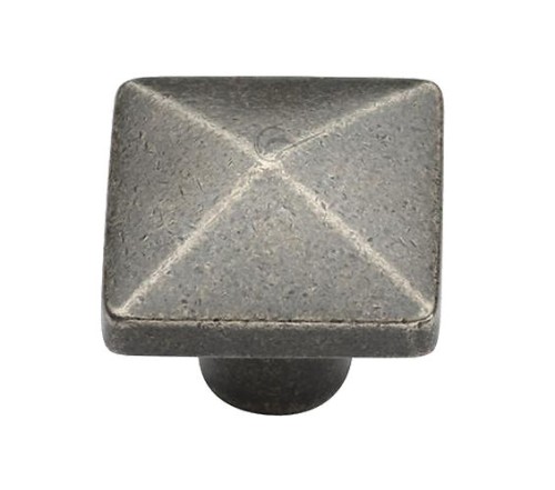 RUSTIC SQUARE PYRAMID CUPBOARD DOOR KNOB